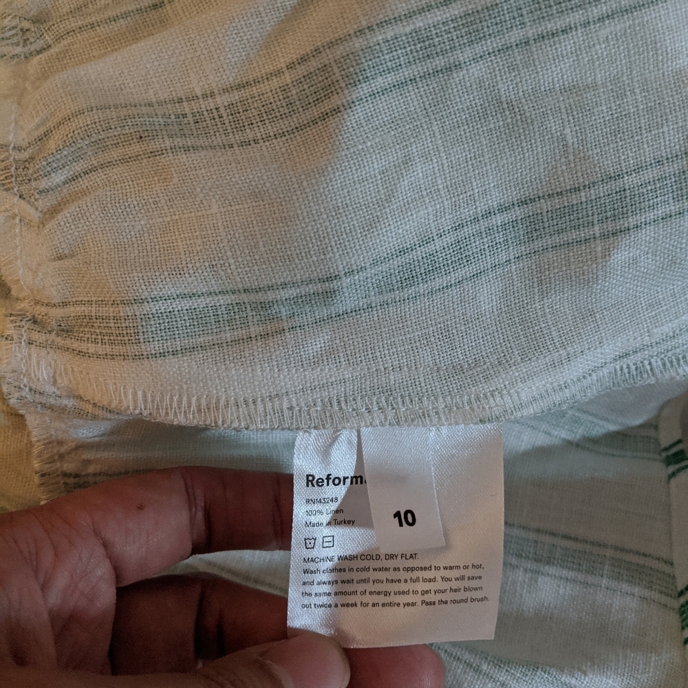 NWT Reformation Eileen Midi Dress Linen Gateau 10 - Picture 4 of 5